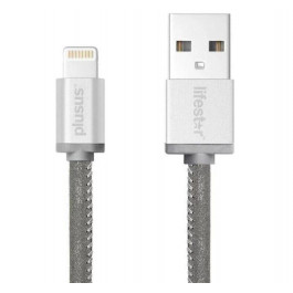 PlusUs Lightning to USB Cable LifeStar Moonlight Silver 25 cm (LST2006025)