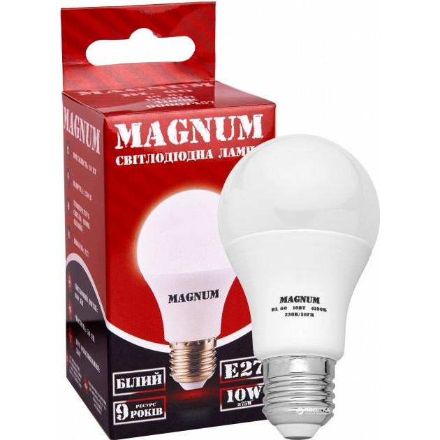 Magnum LED BL 60 10 Вт 4100K 220В E27 3 шт (90019895) - зображення 1