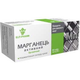 Elit-Pharm Біологічно-активна добавка  Марганець активний №80 таблеток (4820060420954)