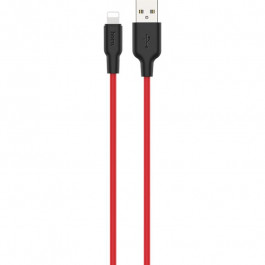 Hoco X21 Plus Silicone USB Type-A to Lightning 2m Red (6931474713797)