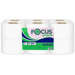 Focus Туалетний папір  Джамбо-рулон Оptimum mini 92 м 2 шари 12 рулонів (8690536030460)