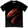 TKT Import Футболка бавовняна чорна з принтом Red Dragon  9000296-black - зображення 1