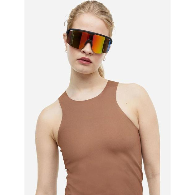 H&M Спортивна майка жіноча  061089883_brown L Коричнева (6666000311320) - зображення 1