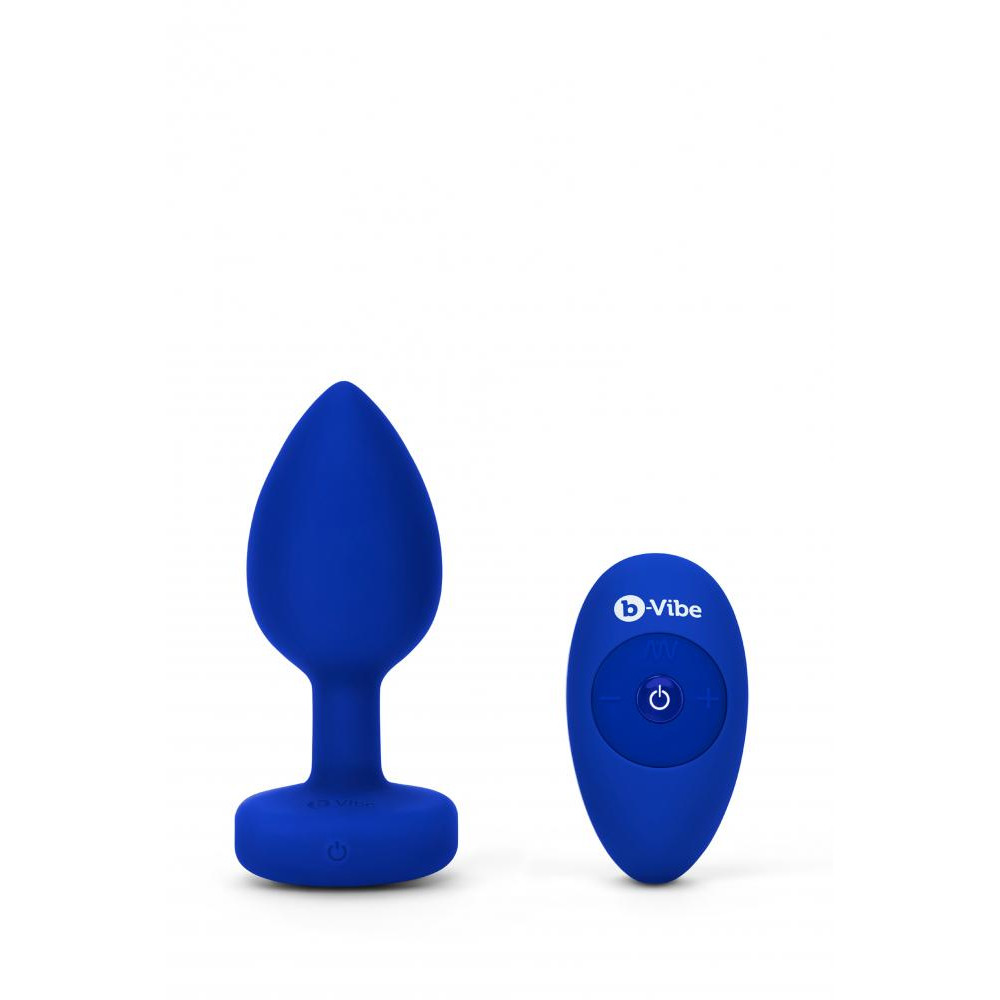 B-Vibe Vibrating Jewel Plug синя L/XL (BV32754-09) - зображення 1