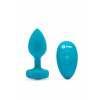 B-Vibe Vibrating Jewel Plug, блакитна, S/M (31663/Plug S/M-09) - зображення 3