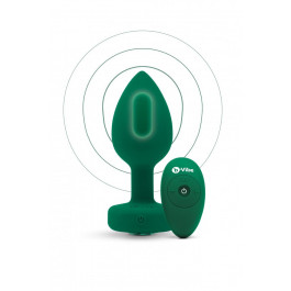 B-Vibe Vibrating Jewel Plug, зелена, M/L (BV31665-09)