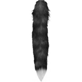 DS Fetish Anal plug faux fur fox tail black polyeste (272401226)
