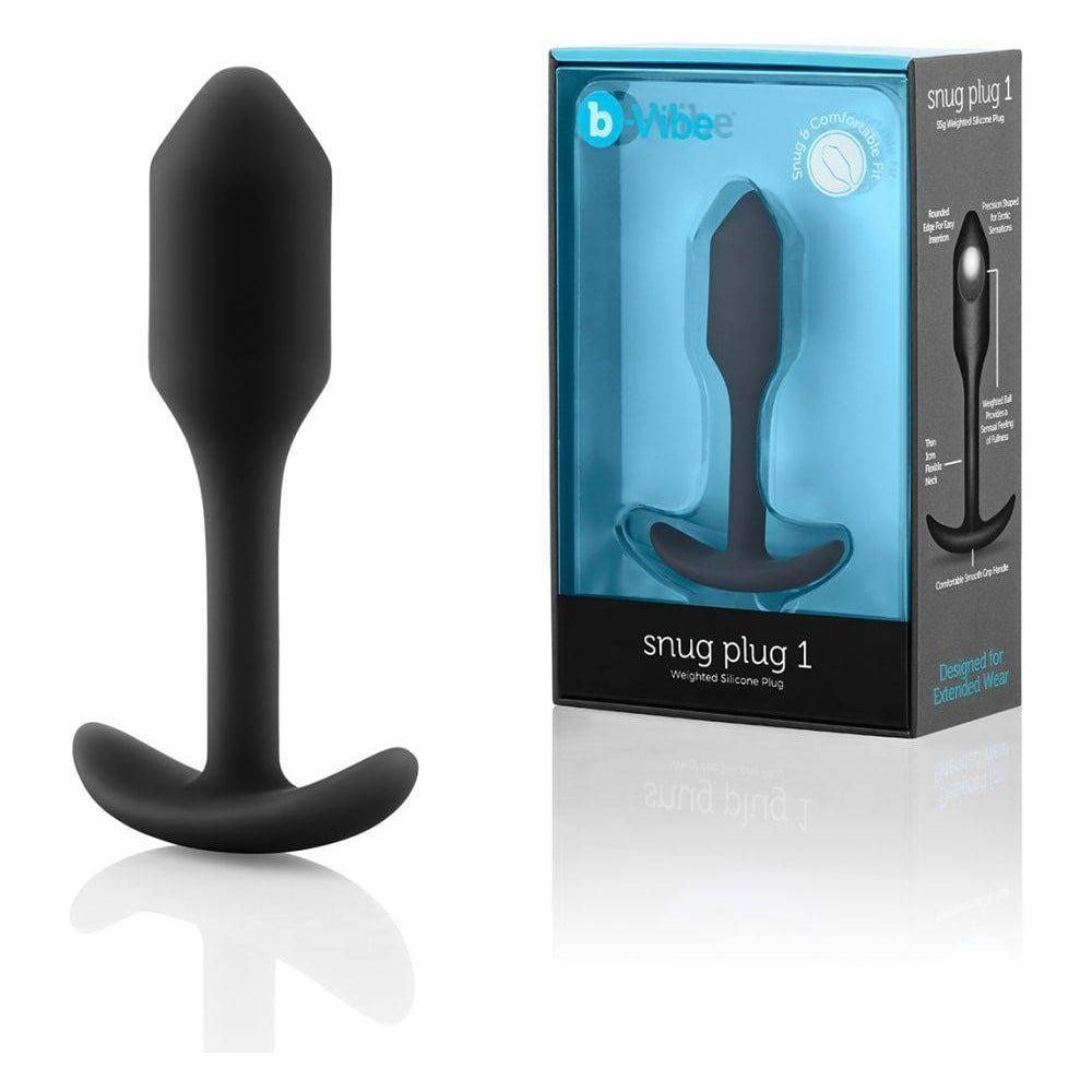 B-Vibe Snug Plug 1 чорна, 8.6 х 2.2 см (BV-007 BLK) - зображення 1