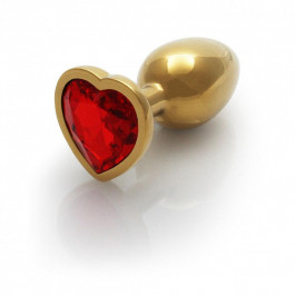 Ouch! Heart Gem Gold - Ruby Red, S (OU492920)