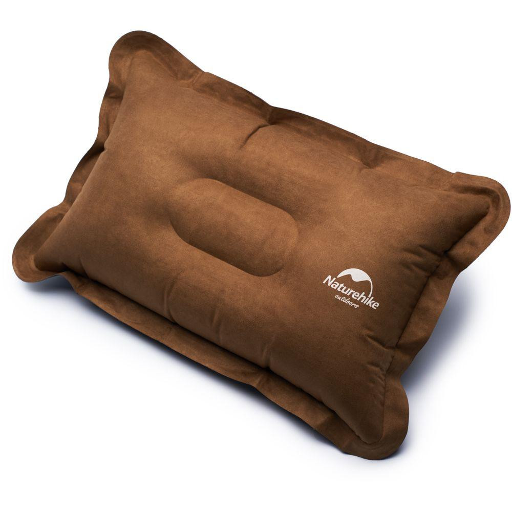 Naturehike Suede Inflatable Pillow NH15A001-L, mocha brown - зображення 1