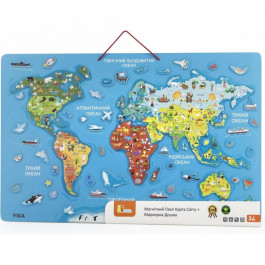 Viga Toys Карта мира с маркерной доской на английском (44508EN)