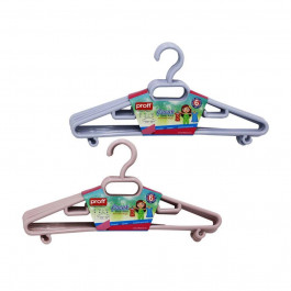 Proff Вешалка "KIDS" для одежды пластиковая, набор №6, цветные (PF2608049)