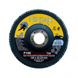 Virok Круг лепестковый шлифовальный выпуклый NINJA Т29, 125х22 мм, Р100, 65V610