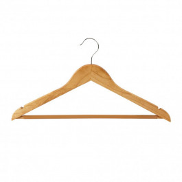 Ecofabric Набір дерев&#39;яних вішалок для одягу  з антиковзною планкою 44.5 х 23 х 1.2 см 3 шт (EF-03NPT)