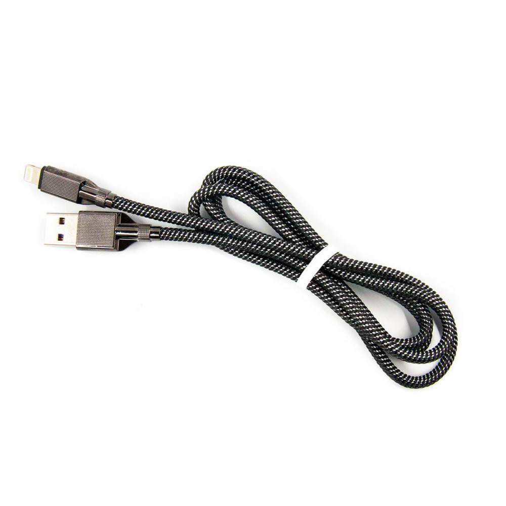 DENGOS USB to Lightning 1m Black (NTK-L-KPR-USB3-BLACK) - зображення 1