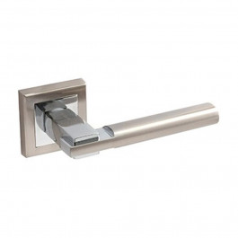 Apecs Ручка дверна на розеті  Windrose Brisa H-18038-A-NIS/CR матовий нікель/хром