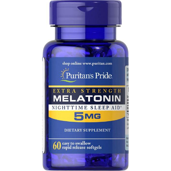 Puritan's Pride Extra Strength Melatonin 5 mg 60 капсул - зображення 1
