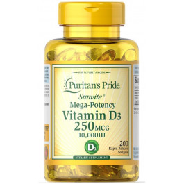 Puritan's Pride Vitamin D3 10,000 IU 200 caps