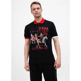 U.S. Polo Assn Футболка поло  чоловіча, lid-(3784) S чорний