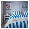 IKEA SLANHOSTMAL Підодіяльник і 2 наволочки, синій/білий/смугастий, 200x200/50x60 см (205.789.91) - зображення 3