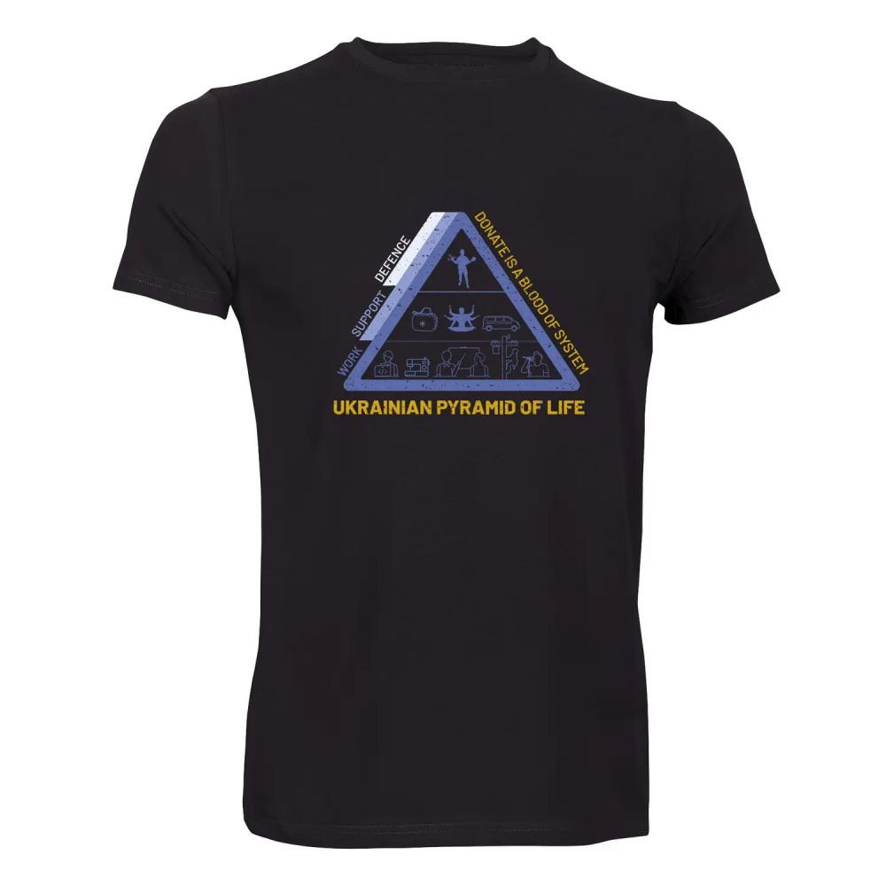 Fram Equipment Футболка  Ukrainian pyramid of life XL Чорний (1044-id_7138) - зображення 1