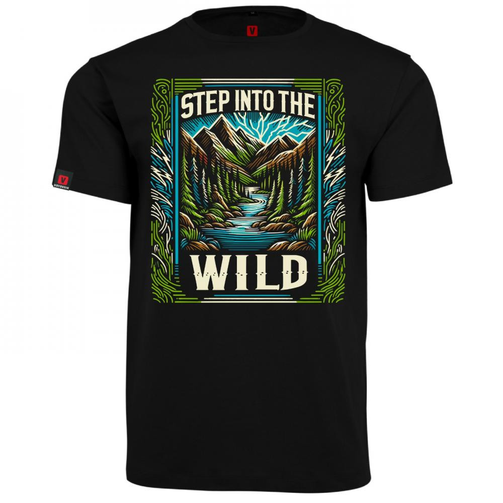 Voyovnik Футболка T-shirt  Step Into The Wild - Чорна S - зображення 1