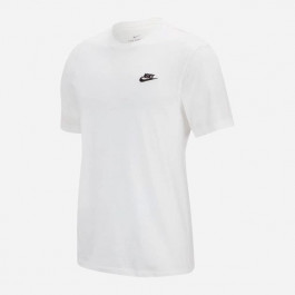 Nike Футболка бавовняна довга чоловіча  M Nsw Club Tee AR4997-100 XL Біла (0191888618330)