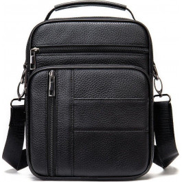 Vintage Шкіряна чоловіча сумка-барсетка класичного типу в чорному кольорі  (20347)