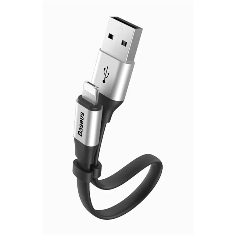 Baseus Two-in-one Portable Cable Android/iOS 2А 2.3м Silver (CALMBJ-0S) - зображення 1