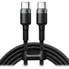 Baseus Cafule Flash Charging Cable for Type-C 100W 1m Gray/Black (CATKLF-SCG1) - зображення 1