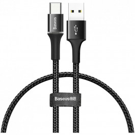   Baseus halo data cable USB For Type-C 3A 0.5m Black (CATGH-A01)