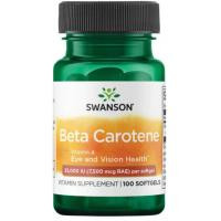   Swanson Beta-Carotene 25,000 IU (7,500 mcg RAE) Бета каротин 100 гелевих капсул