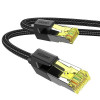 UGREEN NW150 Cat7 F/FTP Round Ethernet Cable Braided Pure Copper 10m Black (30791) - зображення 1