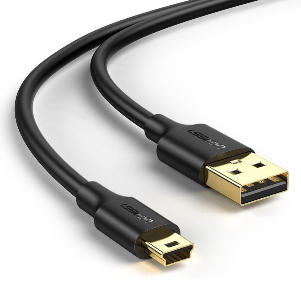 UGREEN US132 USB-A 2.0 Male to Mini USB 2m Black (30472) - зображення 1