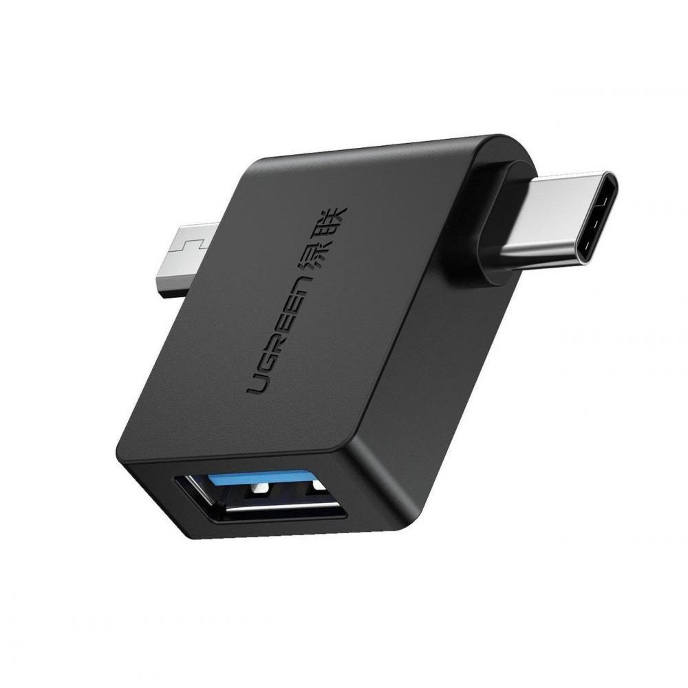 UGREEN Type-C to USB-A Black (30453) - зображення 1