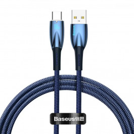 Baseus Glimmer Series USB - Type-C Fast Charging 100W 1m Blue (CADH000403)
