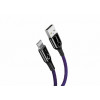 Baseus C-shaped Light Intelligent power-off Cable 2.4A 1M Purple (CALCD-05) - зображення 1