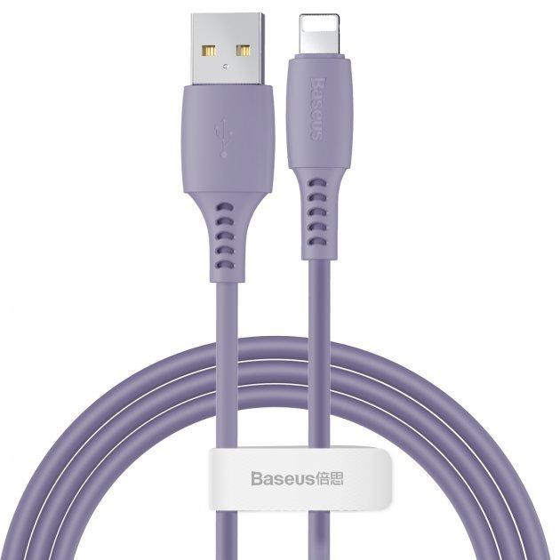 Baseus Colourful Data Cable USB 2.0 to Lightning 1.2m Purple (CALDC-05) - зображення 1