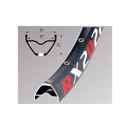 Remerx Обід Remerx RX 2027, 29'', 622x27, 32 відп., FV, пістонований, чорне анодування, E-Bike, безкамерний