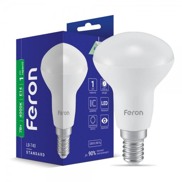 FERON LED LB-740 R50 230V 7W 560Lm E14 4000K (25983) - зображення 1