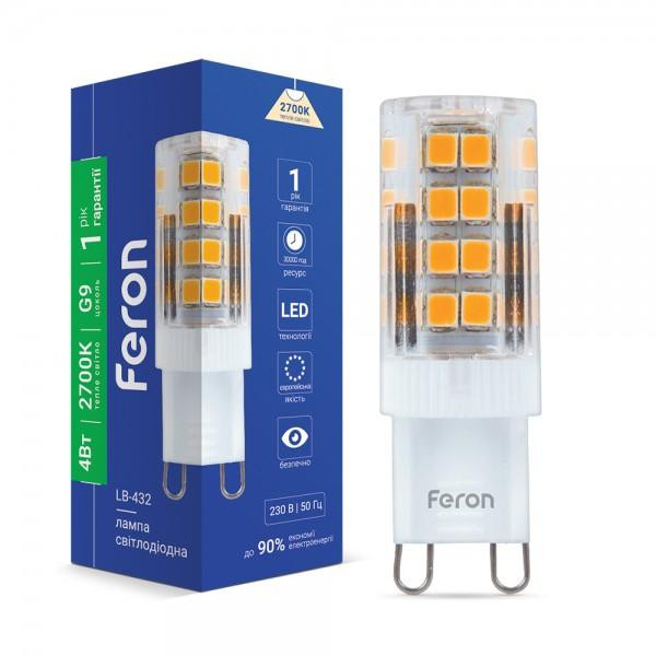 FERON LED LB-432 230V 4W 51Leds G9 2700K 350Lm (25769) - зображення 1