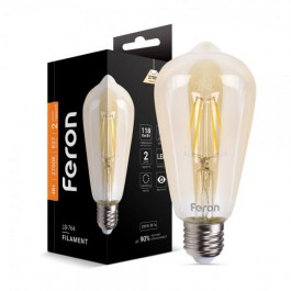 FERON LED LB-764 ST64 золото 4W E27 2700K EDISON (25857)