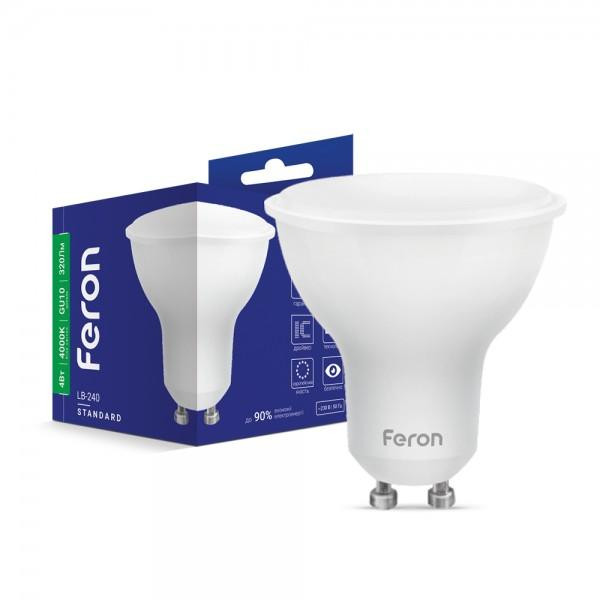 FERON LED LB-240 4W GU10 4000K (25681) - зображення 1