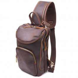 Vintage Чоловіча сумка-рюкзак коричневого кольору з вінтажної шкіри  (2421303)