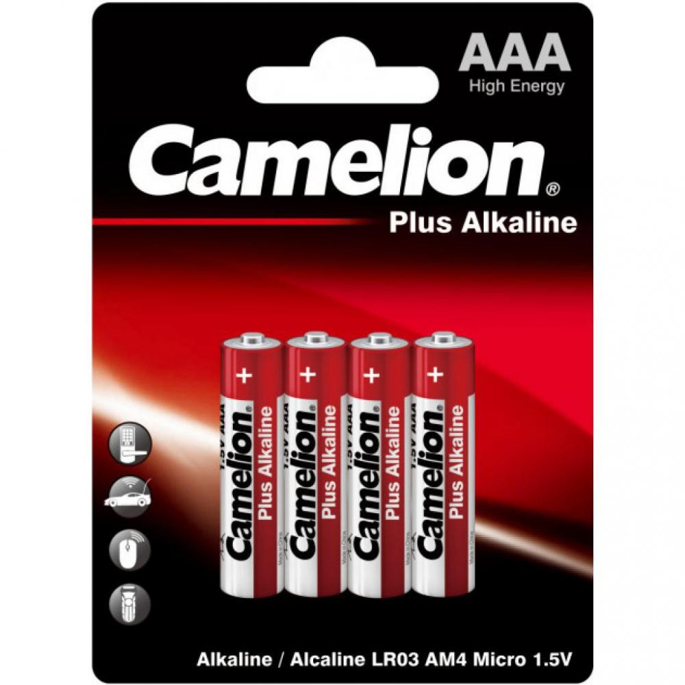 Camelion AAA bat Alkaline 4шт Plus Alkaline (LR03-BP4) - зображення 1