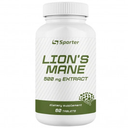 Sporter Гриб їжовик гребінчастий або Левова грива  Lion's Mane 500 мг 60 таблеток