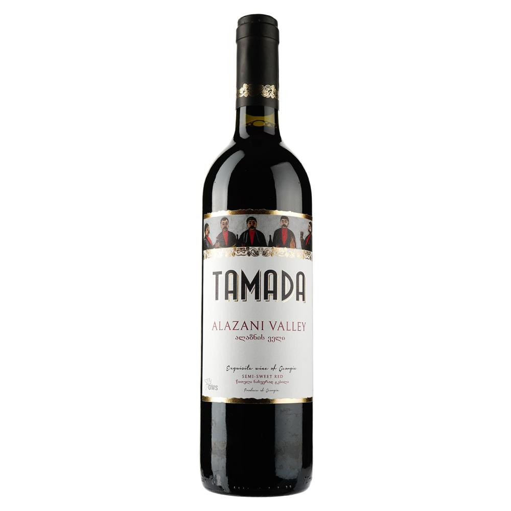 Tamada Вино  Алазанська долина червоне напівсолодке 11.5% 0.75 л (4860004073273) - зображення 1
