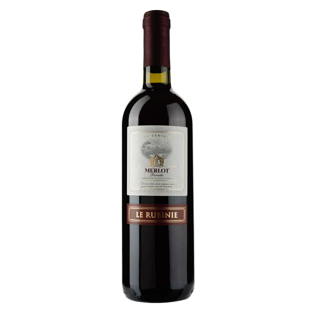 Le Rubinie Вино Verga  Merlot Veneto IGT, червоне, сухе, 11%, 0,75 л (ALR6145) (8000128084298) - зображення 1