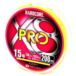 DUEL Hardcore X8 Pro Yellow / #1.5 / 0.21mm 200m 13.5kg (H3886)
