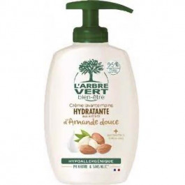 L'Arbre Vert Крем-мыло для рук  увлажняющее, с натуральным экстрактом сладкого миндаля, гипоаллергенное, с дозато